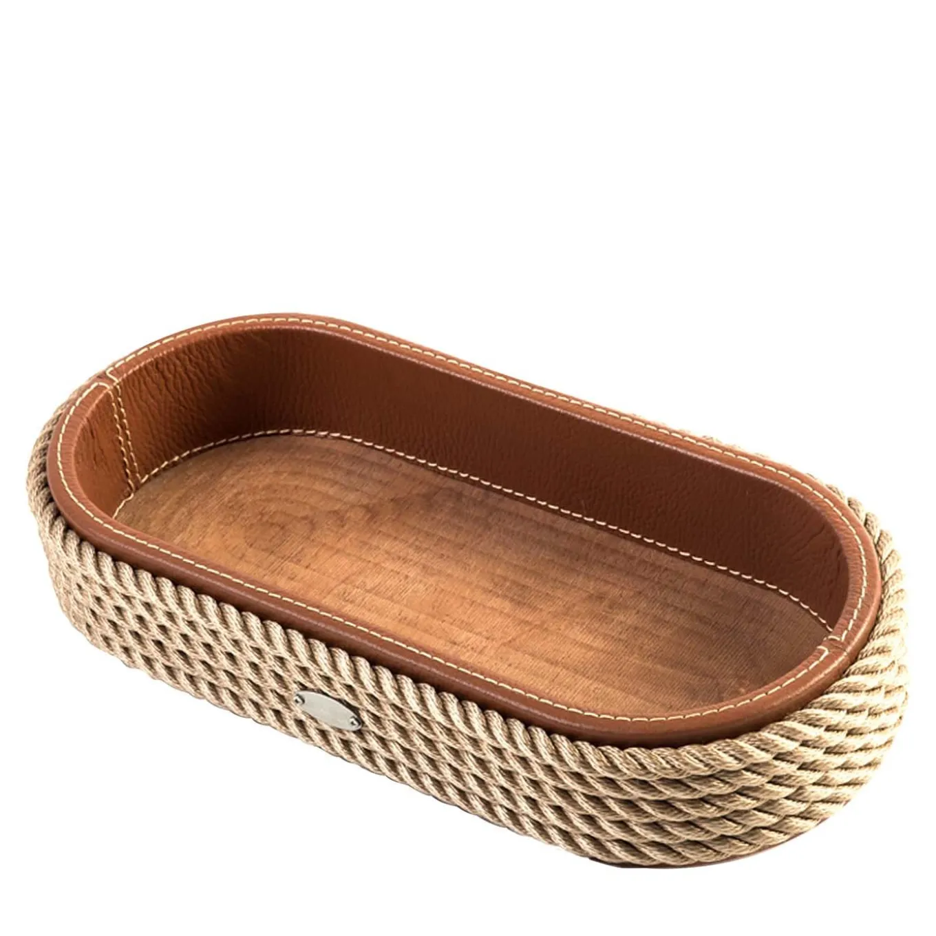 Videopoche ovale beige grande