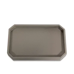 Vide-poche Del Monte media in pelle Grigio Luna