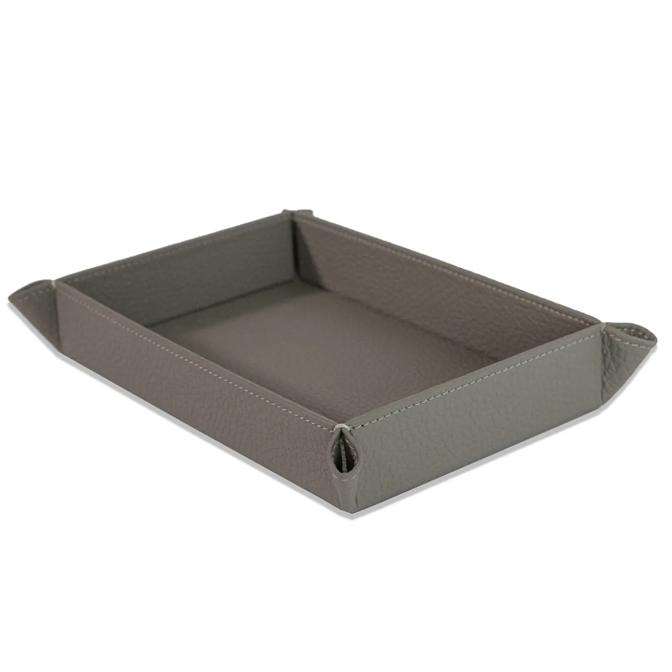 Vide-Poche Michelangelo 19 in pelle grigio luna