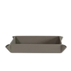 Vide-Poche Michelangelo 19 in pelle grigio luna