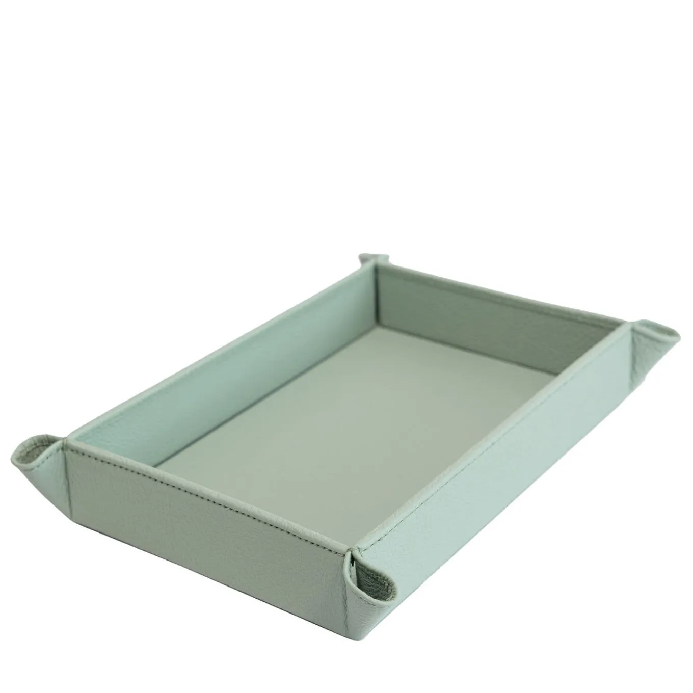 Vide-poche Michelangelo 19 in pelle Verde Smeralda