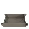 Vide-Poche Michelangelo Butterfly in pelle grigio luna