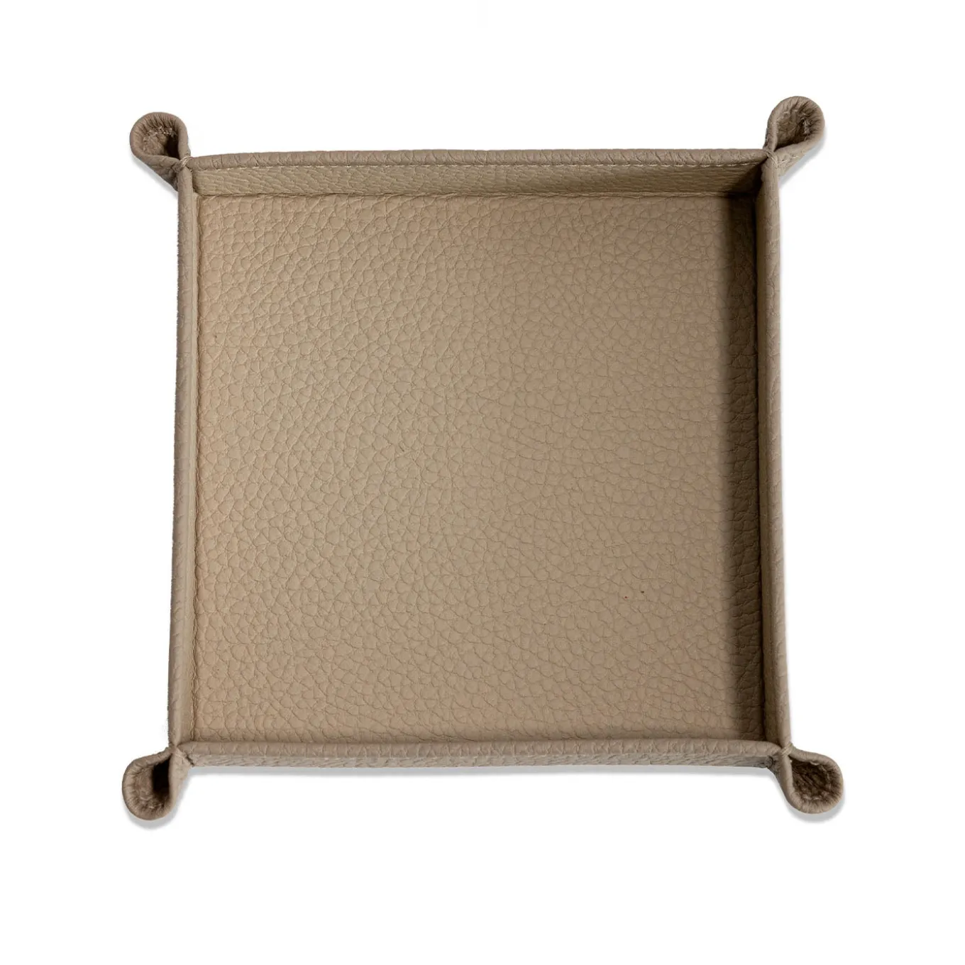 Vide-Poche Michelangelo in pelle beige Tamarone