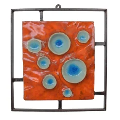 Vulcani, pezzo d'arte in ceramica infuocata