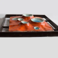 Vulcani, pezzo d'arte in ceramica infuocata